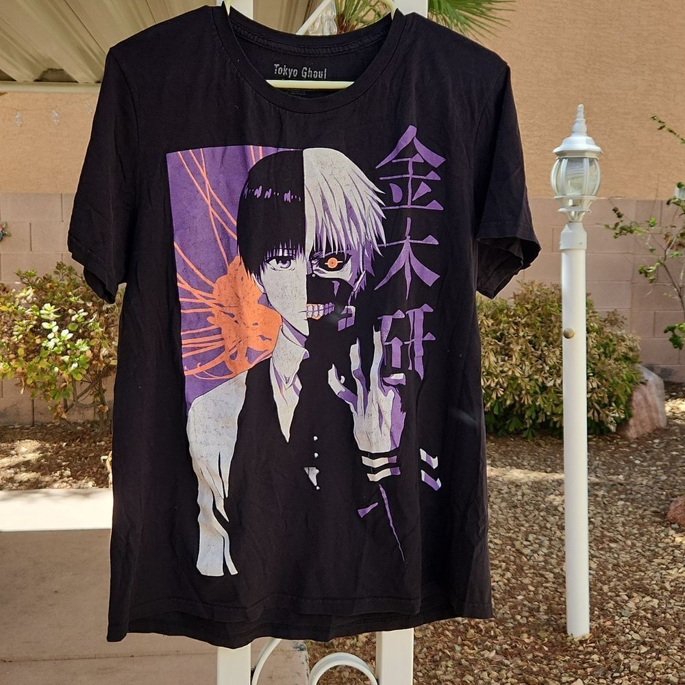 Tokyo Ghoul Funimation men's large 100% cotton black short sleeve t-shirt